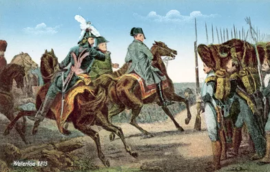 Waterloo 1815, Napoleon holds a revue of his guards